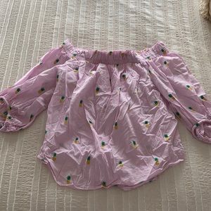Kate spade pineapple off the shoulder top